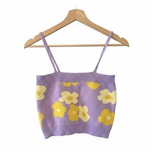 Cider Lavender Floral Knit Cami Juniors size XL